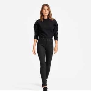 Everlane high rise black skinny jeans